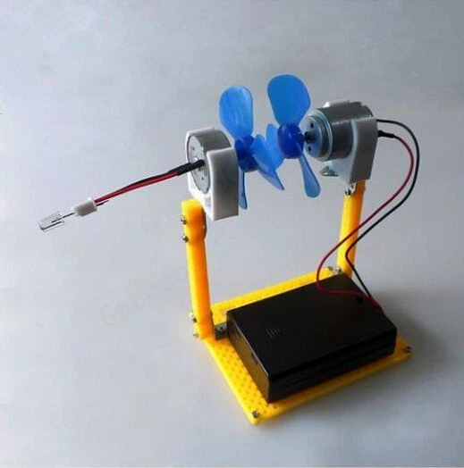 Analog Micro Electric Generator Motor Energy Wind Turbine Power Mini Kids LED Education DC AC